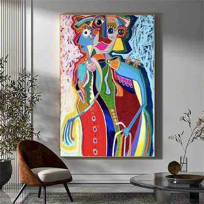 Handcrafted Abstract Painting Graffiti Wall Art For Home Decor GA1049