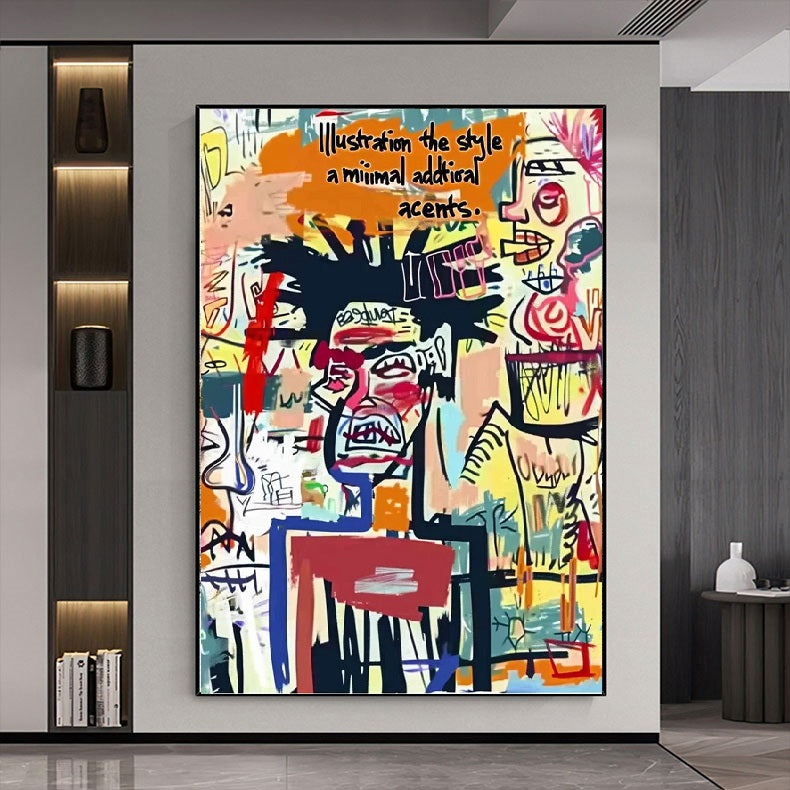 Handcrafted Abstract Painting Graffiti Wall Art For Home Decor GA1050