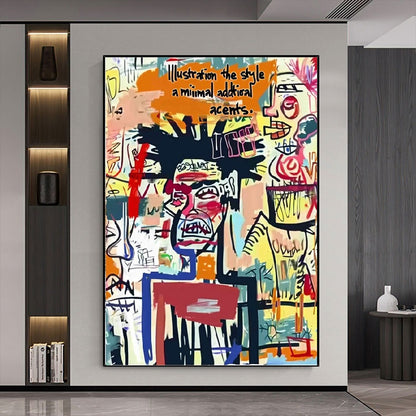 Handcrafted Abstract Painting Graffiti Wall Art For Home Decor GA1050