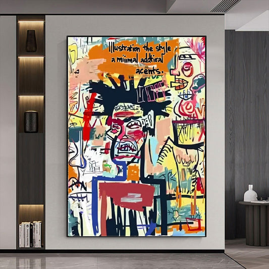 Handcrafted Abstract Painting Graffiti Wall Art For Home Decor GA1050