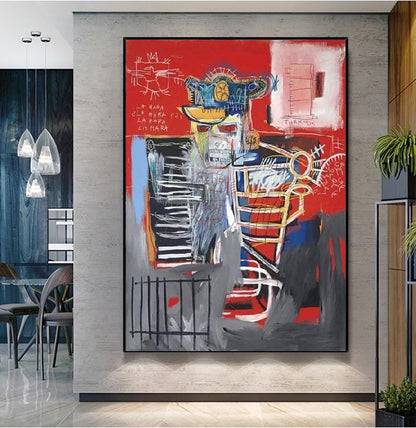 Handcrafted Abstract Painting Graffiti Wall Art For Home Decor GA1051