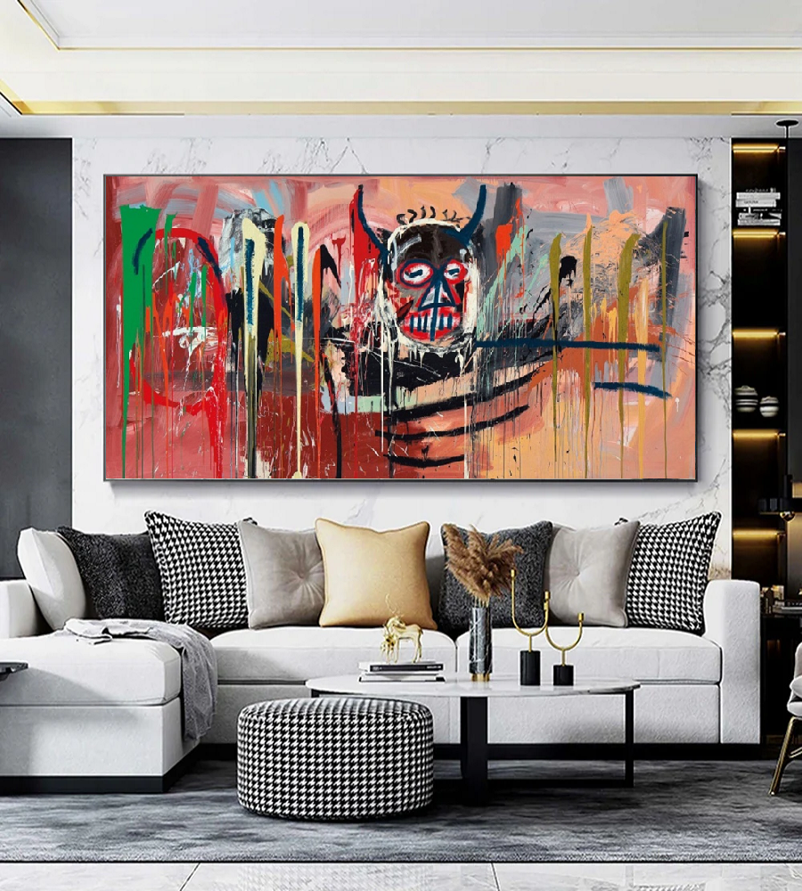 Handcrafted Abstract Painting Graffiti Wall Art For Home Decor GA1052