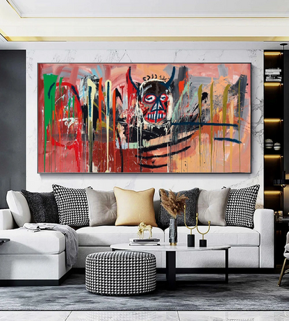 Handcrafted Abstract Painting Graffiti Wall Art For Home Decor GA1052