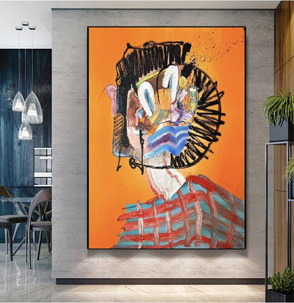 Handcrafted Abstract Painting Graffiti Wall Art For Home Decor GA1053