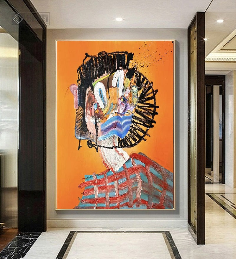 Handcrafted Abstract Painting Graffiti Wall Art For Home Decor GA1053