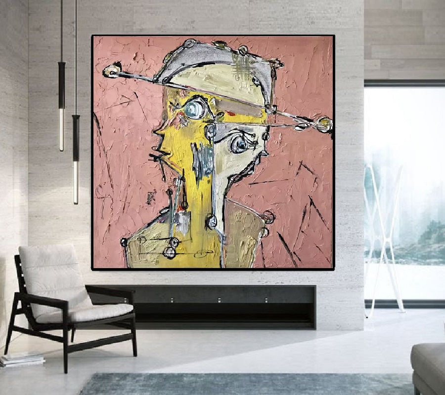 Handcrafted Abstract Painting Graffiti Wall Art For Home Decor GA1054