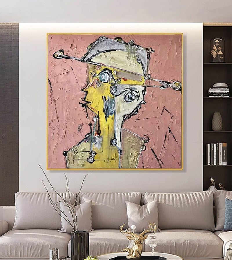 Handcrafted Abstract Painting Graffiti Wall Art For Home Decor GA1054