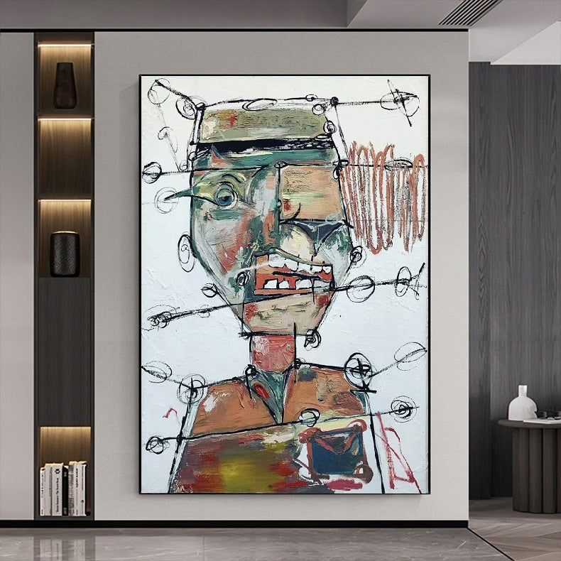 Handcrafted Abstract Painting Graffiti Wall Art For Home Decor GA1056
