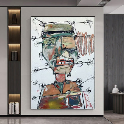 Handcrafted Abstract Painting Graffiti Wall Art For Home Decor GA1056