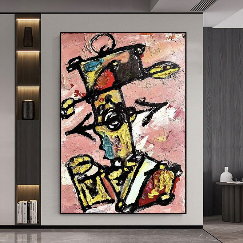 Handcrafted Abstract Painting Graffiti Wall Art For Home Decor GA1058