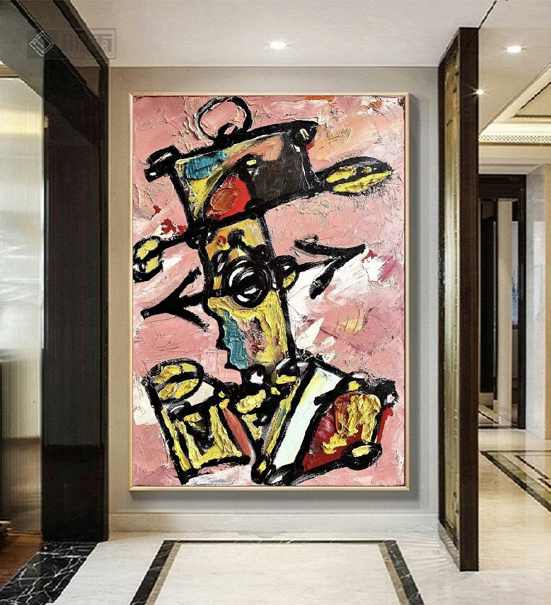 Handcrafted Abstract Painting Graffiti Wall Art For Home Decor GA1058