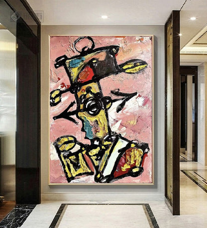 Handcrafted Abstract Painting Graffiti Wall Art For Home Decor GA1058