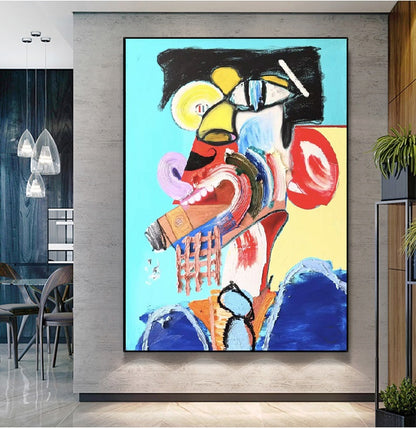 Handcrafted Abstract Painting Graffiti Wall Art For Home Decor GA1059