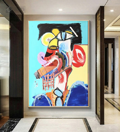 Handcrafted Abstract Painting Graffiti Wall Art For Home Decor GA1059