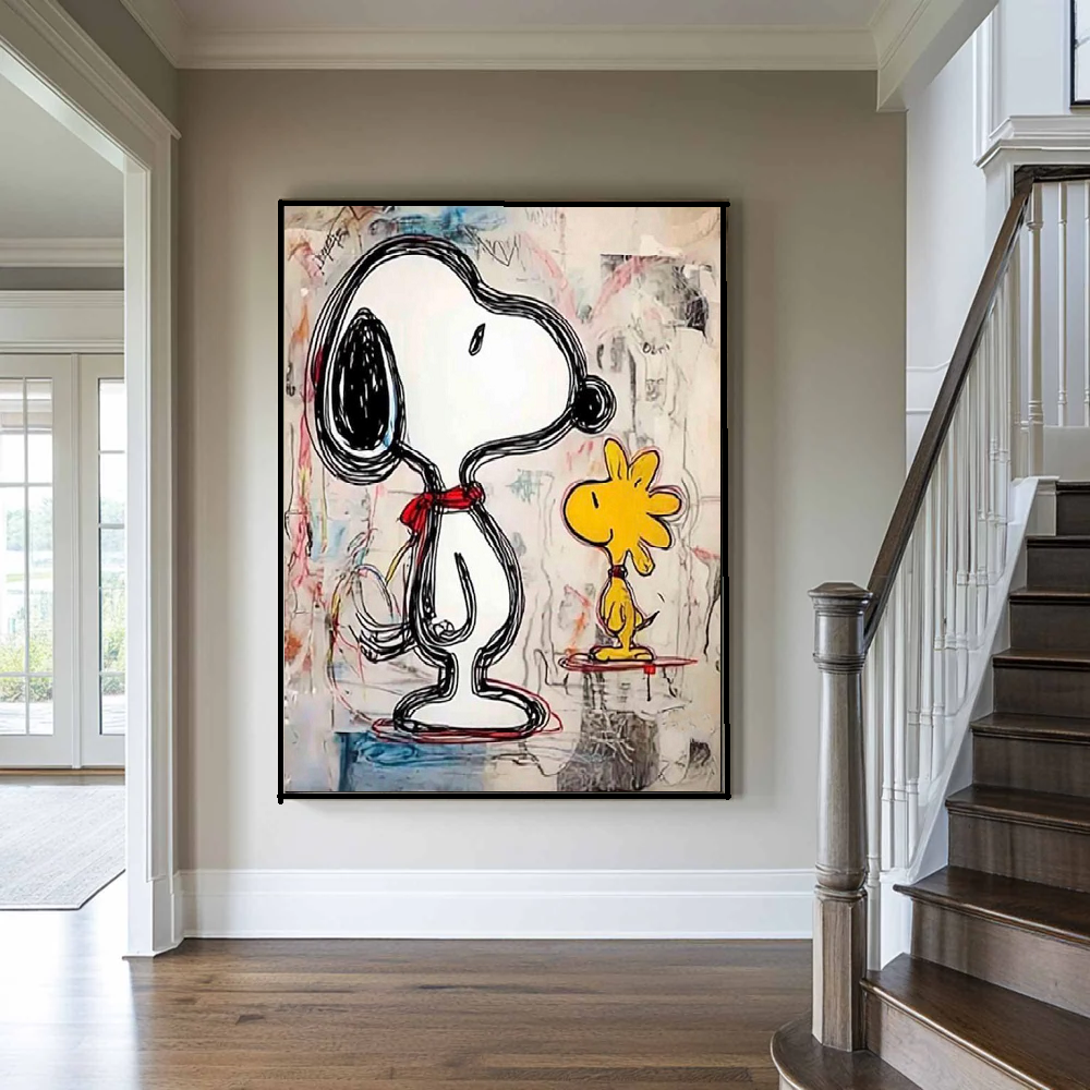 Handcrafted Abstract Painting Graffiti Wall Art For Home Decor GA1060