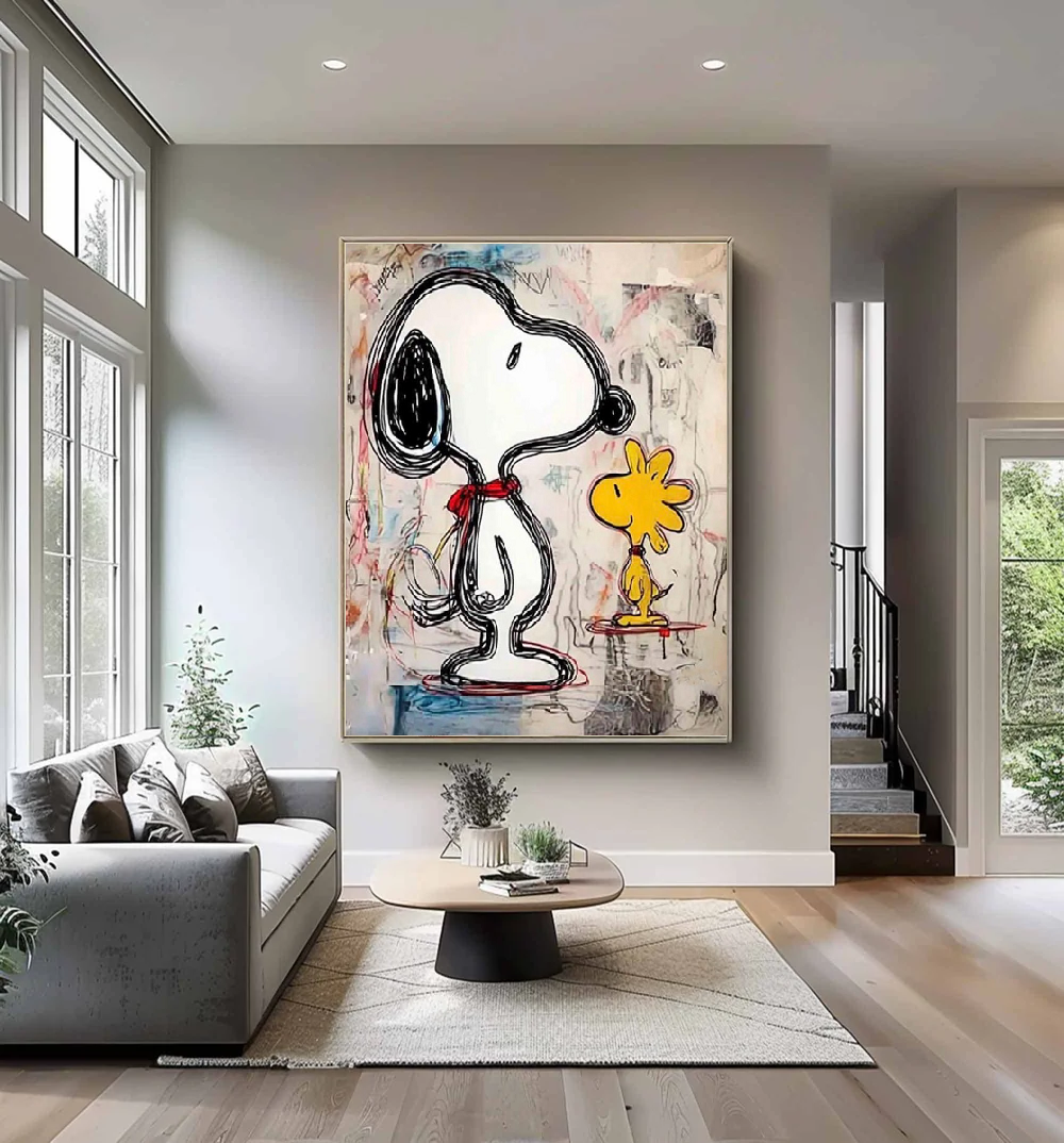Handcrafted Abstract Painting Graffiti Wall Art For Home Decor GA1060