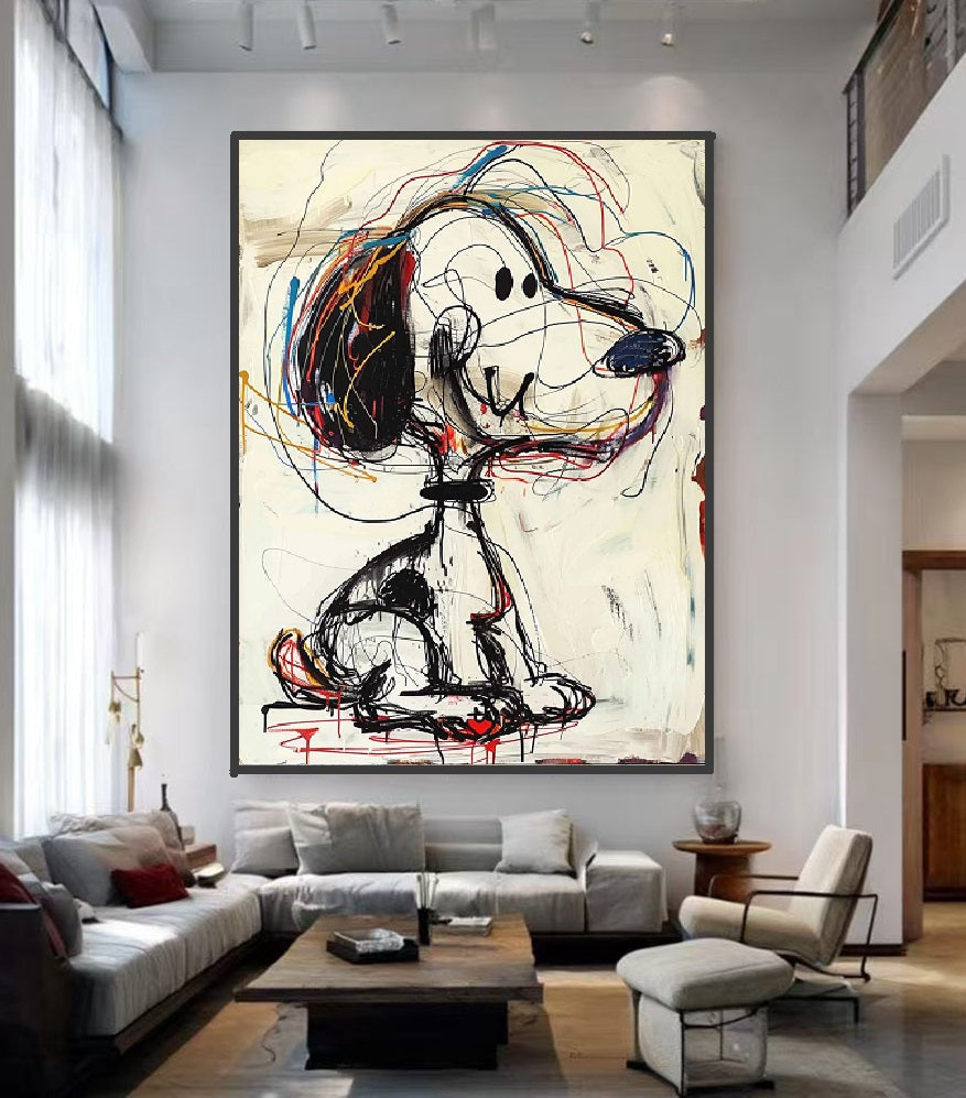 Handcrafted Abstract Painting Graffiti Wall Art For Home Decor GA1060B