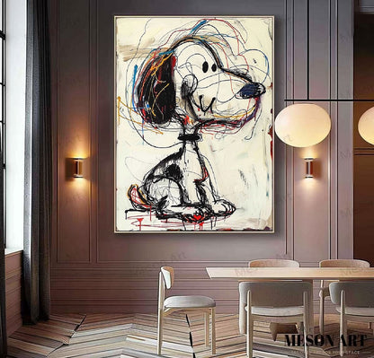 Handcrafted Abstract Painting Graffiti Wall Art For Home Decor GA1060B