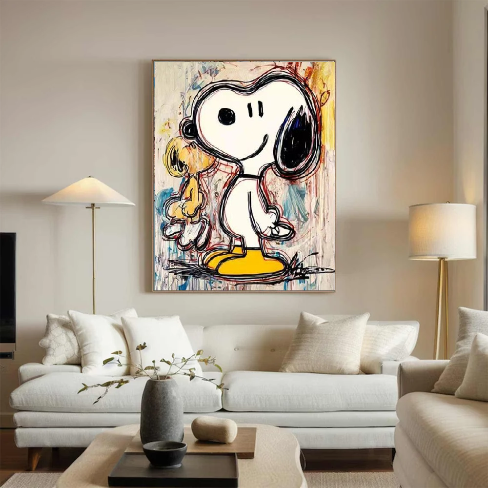 Handcrafted Abstract Painting Graffiti Wall Art For Home Decor GA1060C