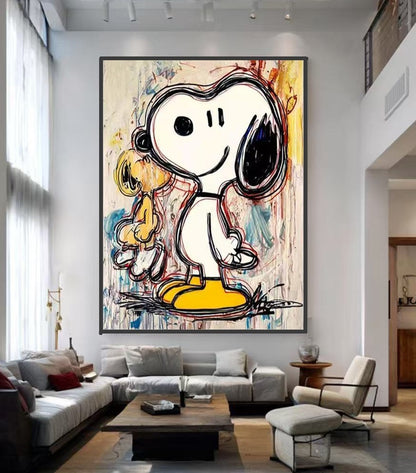 Handcrafted Abstract Painting Graffiti Wall Art For Home Decor GA1060C