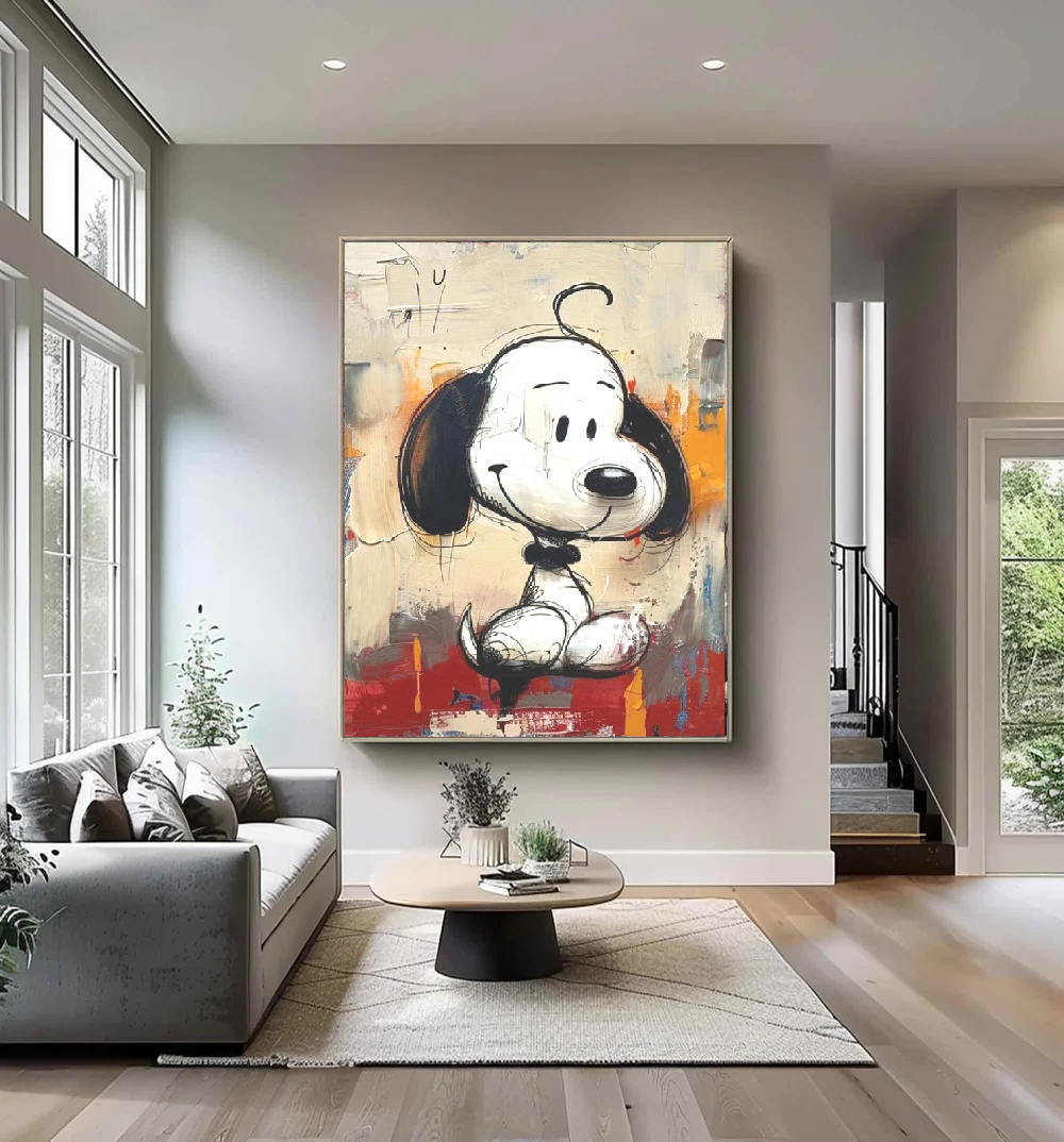 Handcrafted Abstract Painting Graffiti Wall Art For Home Decor GA1060D