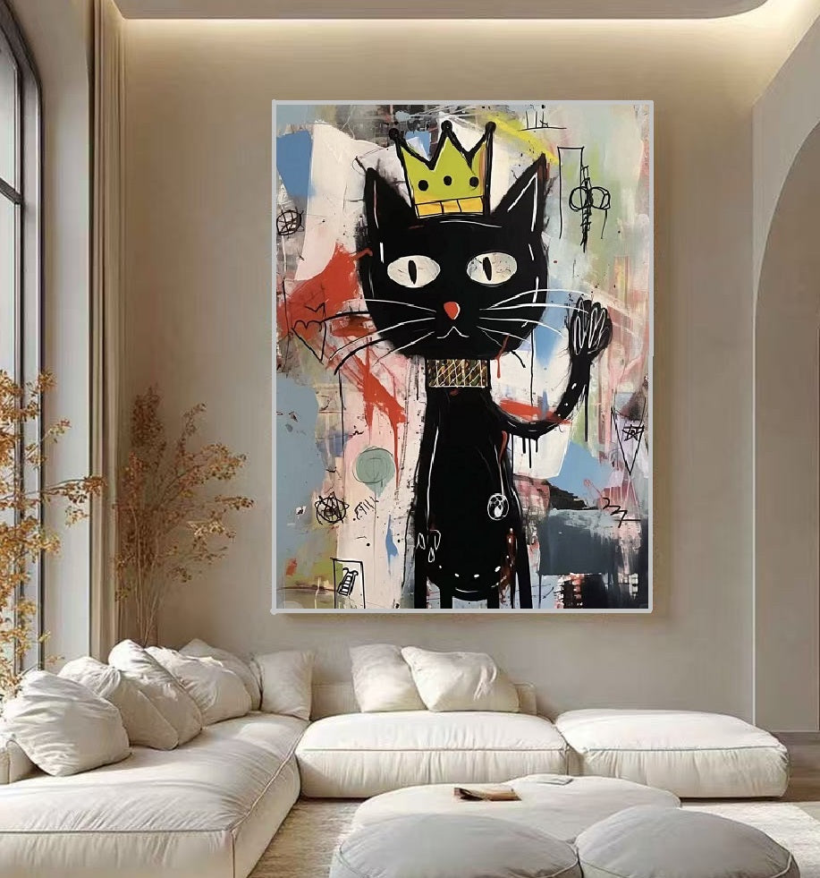 Handcrafted Abstract Painting Graffiti Wall Art For Home Decor GA1061