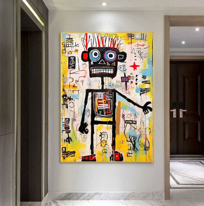 Handcrafted Abstract Painting Graffiti Wall Art For Home Decor GA1062