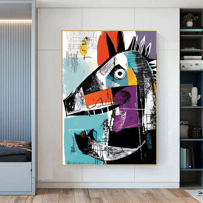 Handcrafted Abstract Painting Graffiti Wall Art For Home Decor GA1063