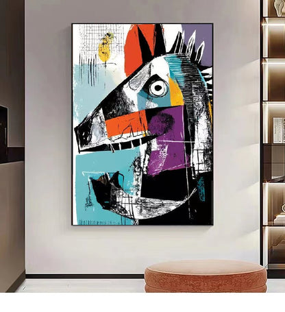 Handcrafted Abstract Painting Graffiti Wall Art For Home Decor GA1063