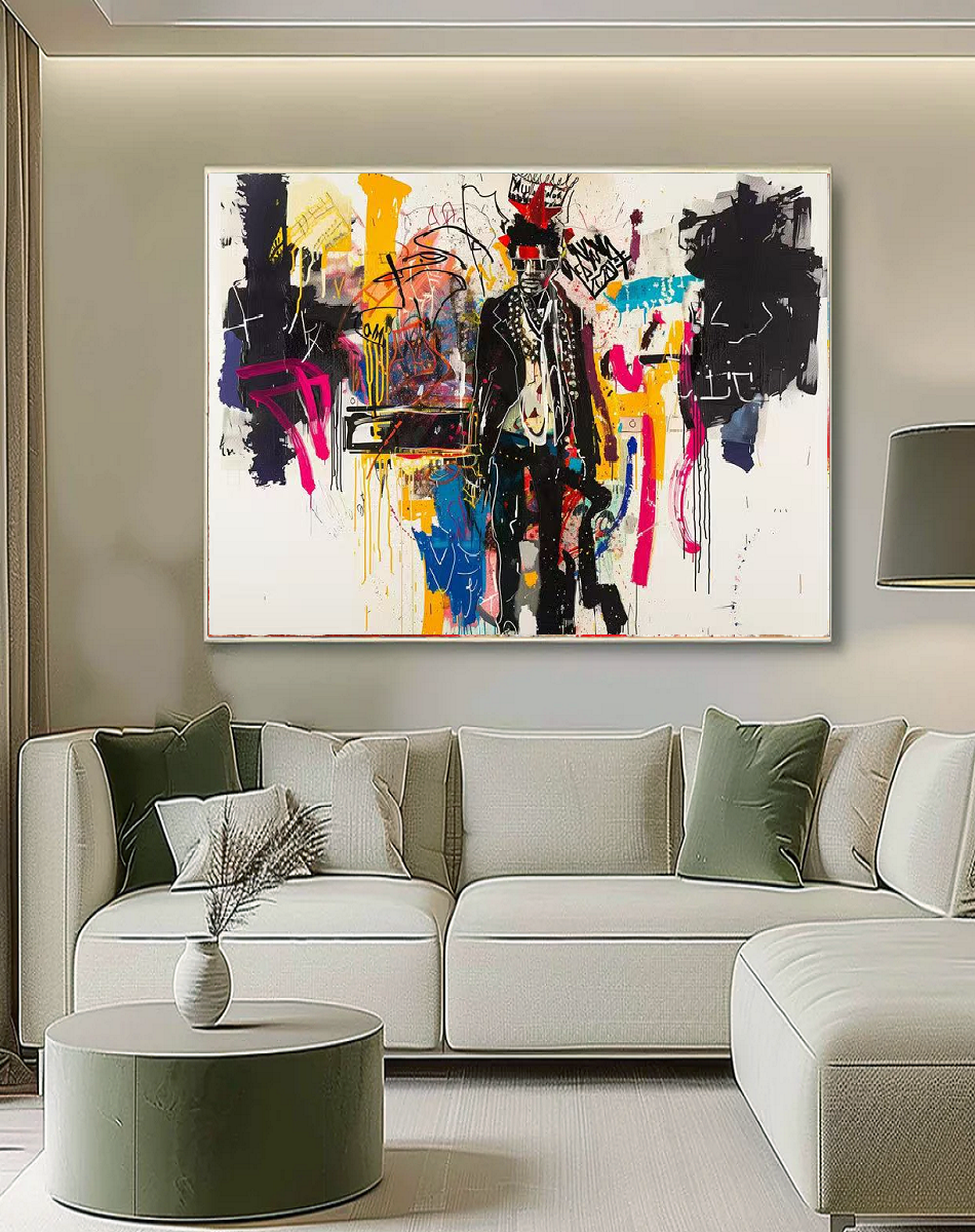Handcrafted Abstract Painting Graffiti Wall Art For Home Decor GA1064