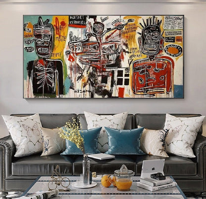Handcrafted Abstract Painting Graffiti Wall Art For Home Decor GA1065