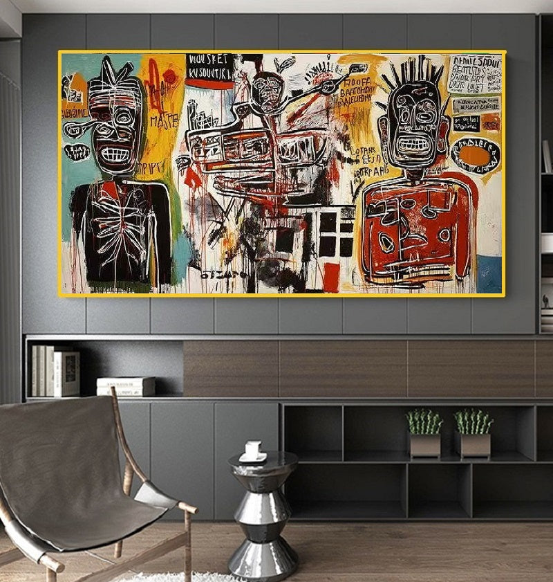 Handcrafted Abstract Painting Graffiti Wall Art For Home Decor GA1065