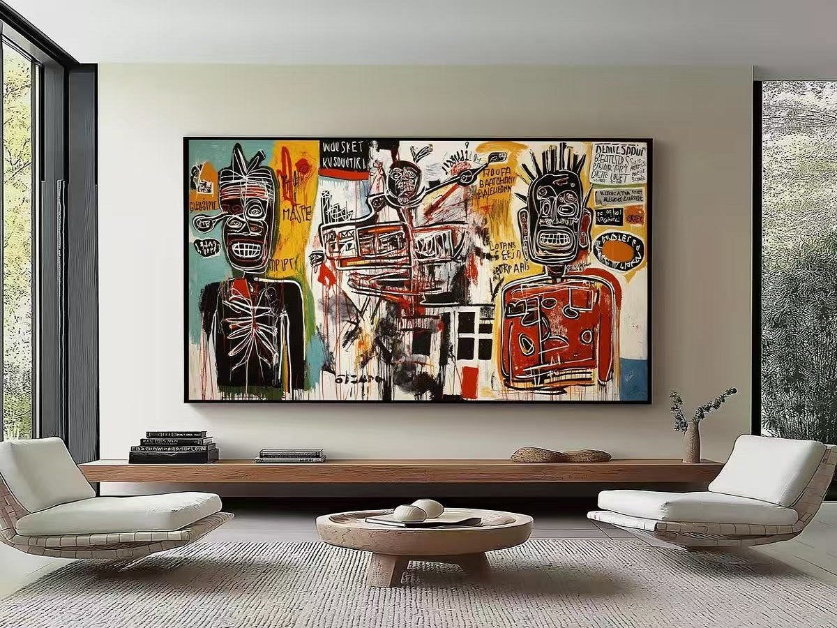 Handcrafted Abstract Painting Graffiti Wall Art For Home Decor GA1065