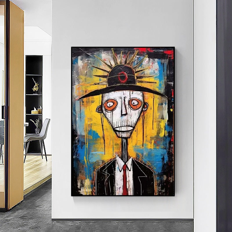 Handcrafted Abstract Painting Graffiti Wall Art For Home Decor GA1066