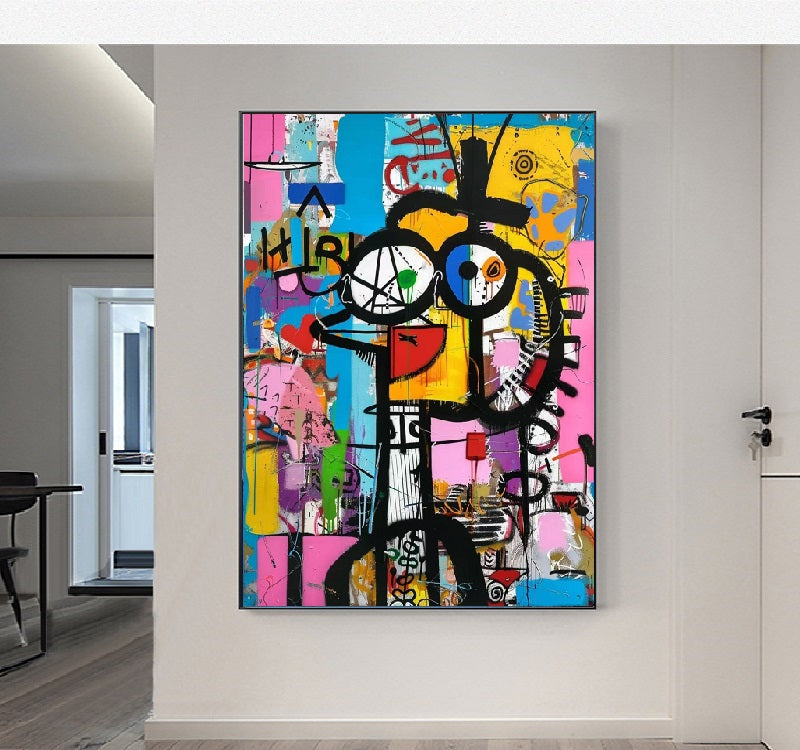 Handcrafted Abstract Painting Graffiti Wall Art For Home Decor GA1068