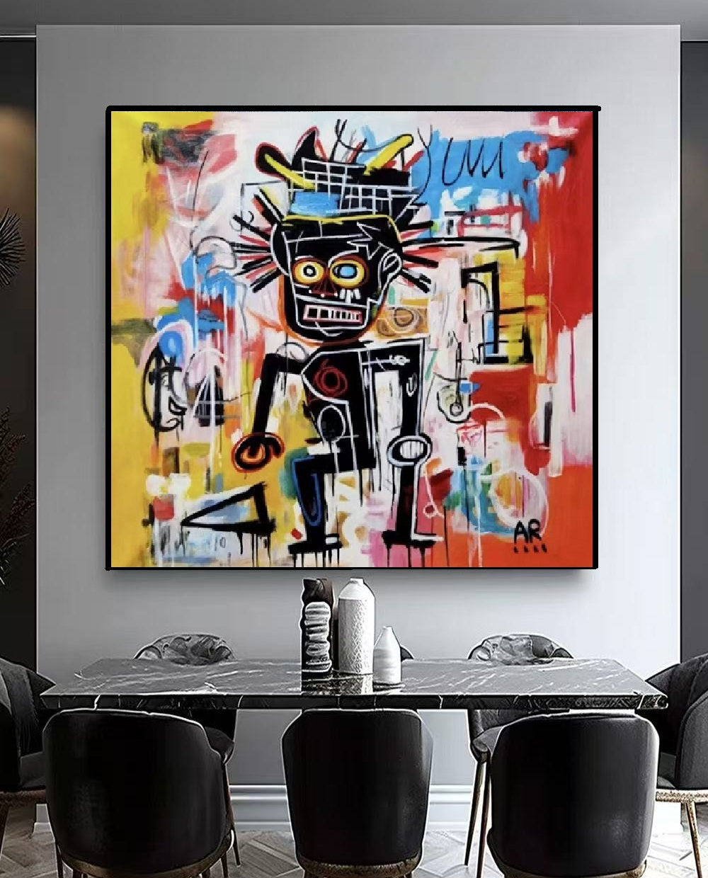 Handcrafted Abstract Painting Graffiti Wall Art For Home Decor GA1069