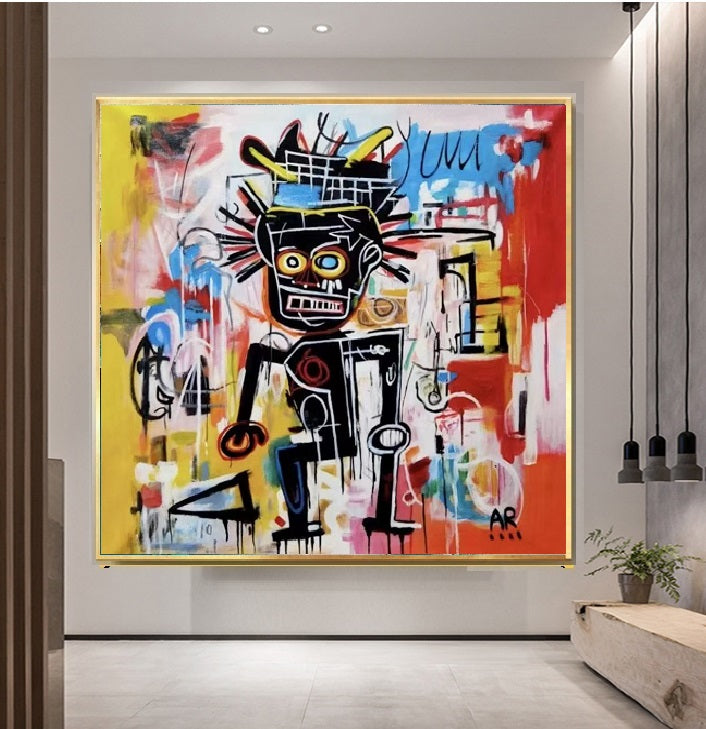 Handcrafted Abstract Painting Graffiti Wall Art For Home Decor GA1069