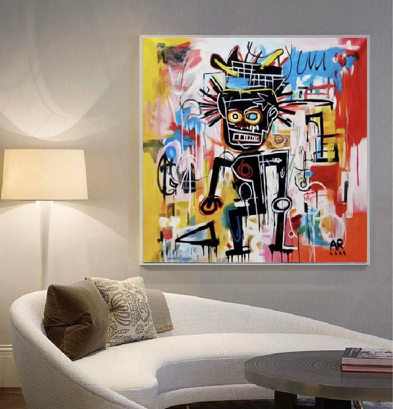 Handcrafted Abstract Painting Graffiti Wall Art For Home Decor GA1069
