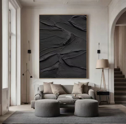 Handcrafted Abstract Painting Heavy Texture Wall Art For Homedecor HT1003