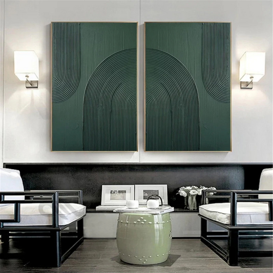 2PCs A Set  Abstract Painting Heavy Texture Wall Art For Homedecor HT1011