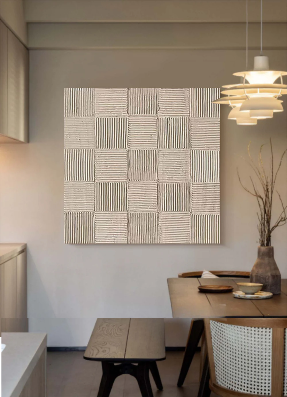 Handcrafted Abstract Painting Heavy Texture Wall Art For Homedecor HT1026