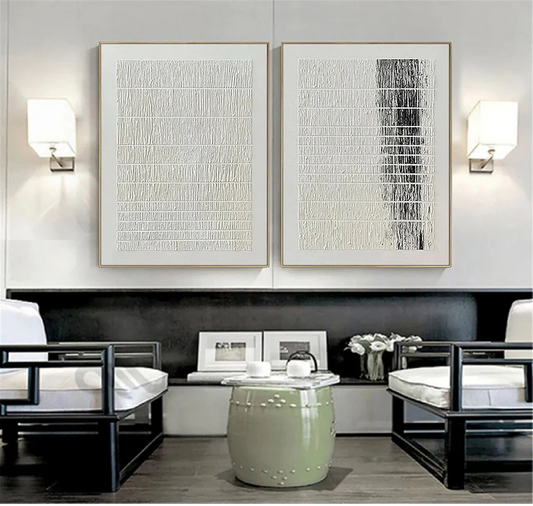 2PCs A Set  Abstract Painting Heavy Texture Wall Art For Homedecor HT1027