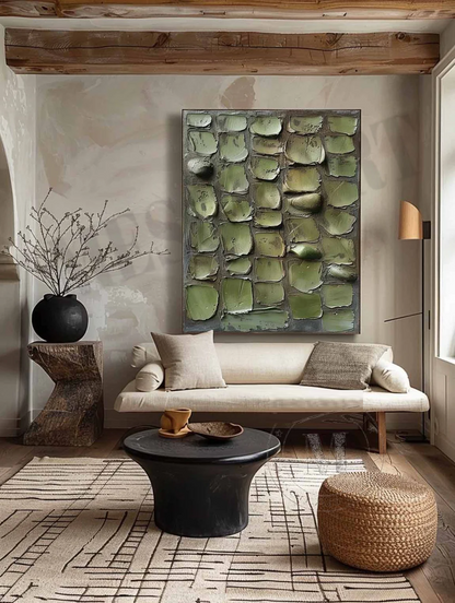Handcrafted Abstract Painting Heavy Texture Wall Art For Homedecor HT1034