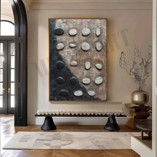 Handcrafted Abstract Painting Heavy Texture Wall Art For Homedecor HT1037