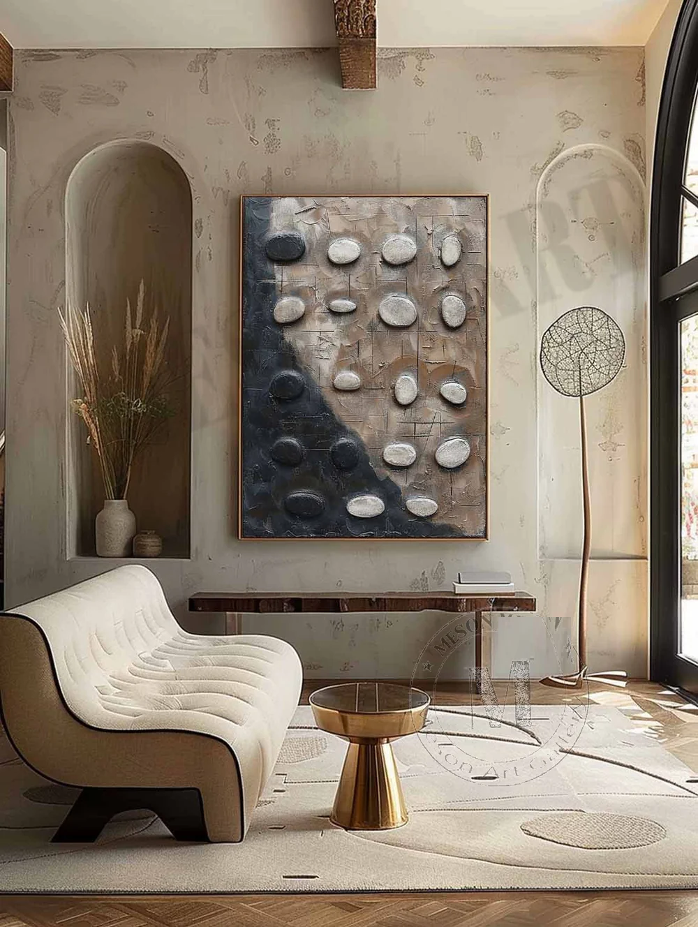 Handcrafted Abstract Painting Heavy Texture Wall Art For Homedecor HT1037