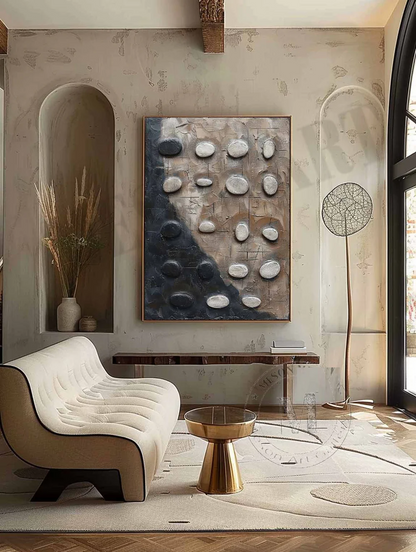 Handcrafted Abstract Painting Heavy Texture Wall Art For Homedecor HT1037