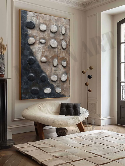 Handcrafted Abstract Painting Heavy Texture Wall Art For Homedecor HT1037