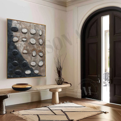 Handcrafted Abstract Painting Heavy Texture Wall Art For Homedecor HT1037