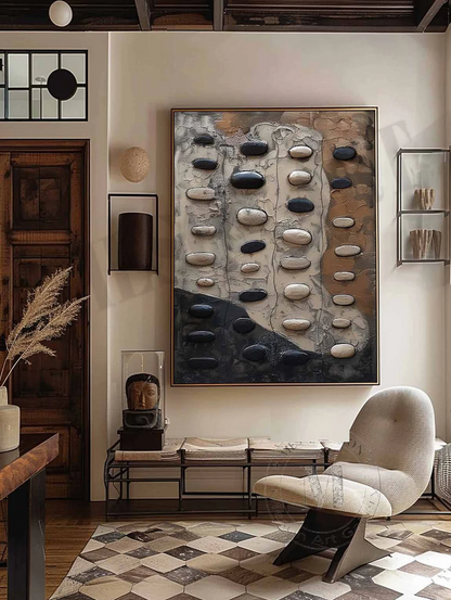 Handcrafted Abstract Painting Heavy Texture Wall Art For Homedecor HT1038