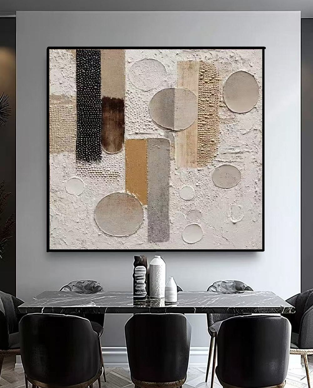Handcrafted Textured Painting – Modern Abstract Wall Art for Home Decor HT1040